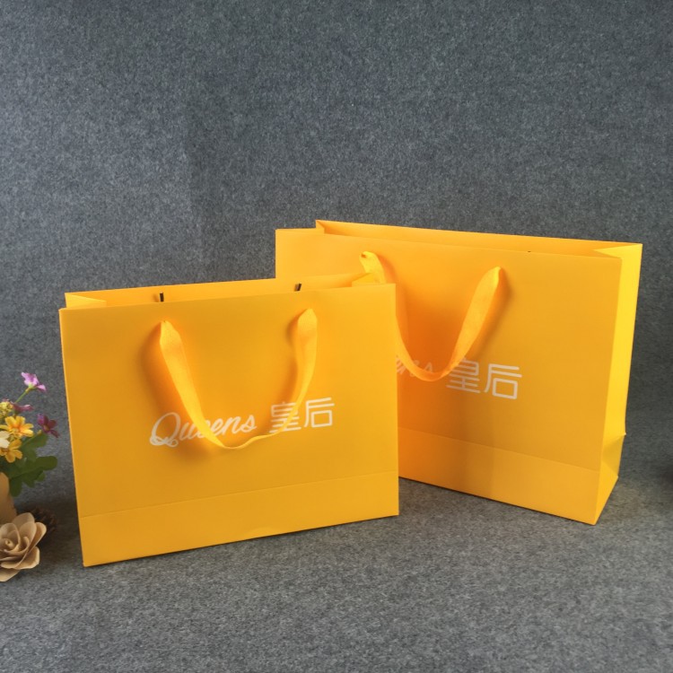 Custom color gift wrapping paper bags Shopping bags kraft paper offset printing shopping clothing Handbags Custom logo