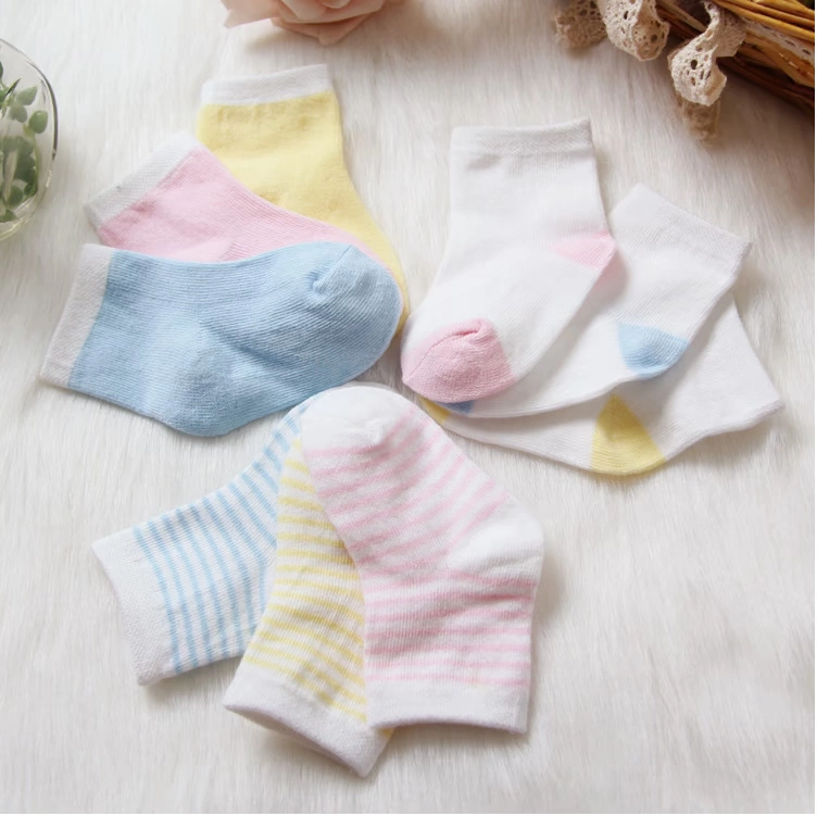 3 hộp quà đôi cotton trẻ em vớ trẻ sơ sinh vớ trẻ em bốn mùa không huỳnh quang