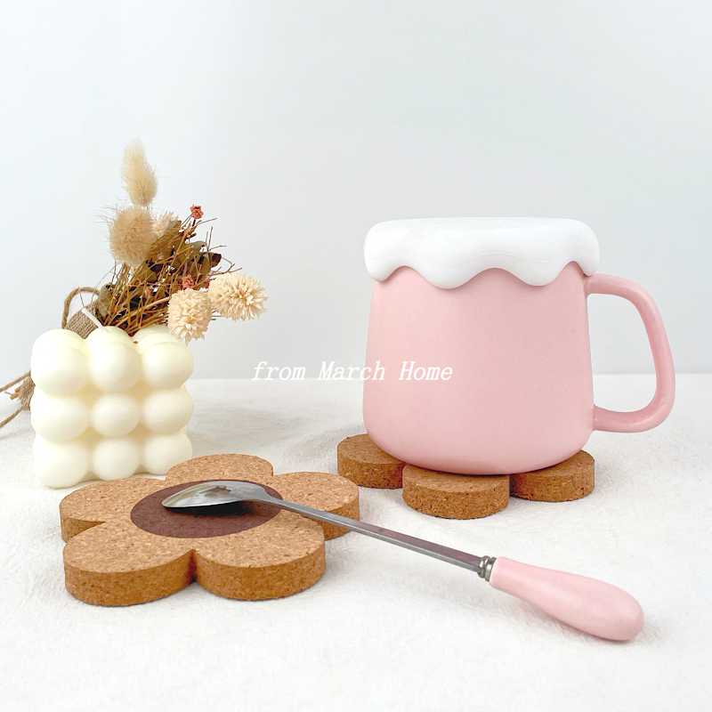 Ins niche net red high-value water cup girl cute ceramic cup creative gift couple mark cup customization