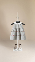 Girls Cotton Plaid Dress Childrens doll Collar Foreign Style Tutu Childrens summer fashion princess dress