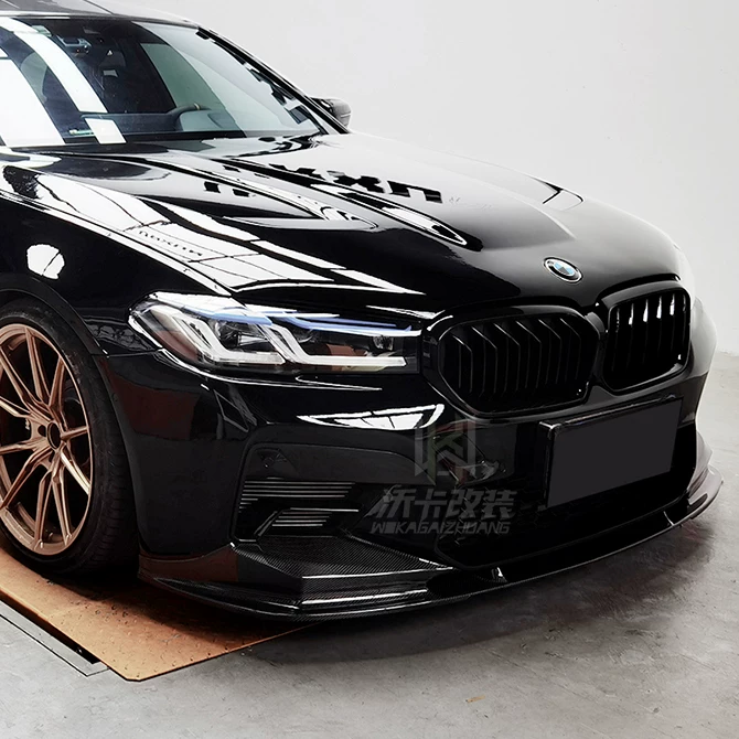 Подходящий для BMW 21-23 5 серии G30G38 модификация M5 Siege 3D углеродное волокно передний обвес, передний шип 520 530Li