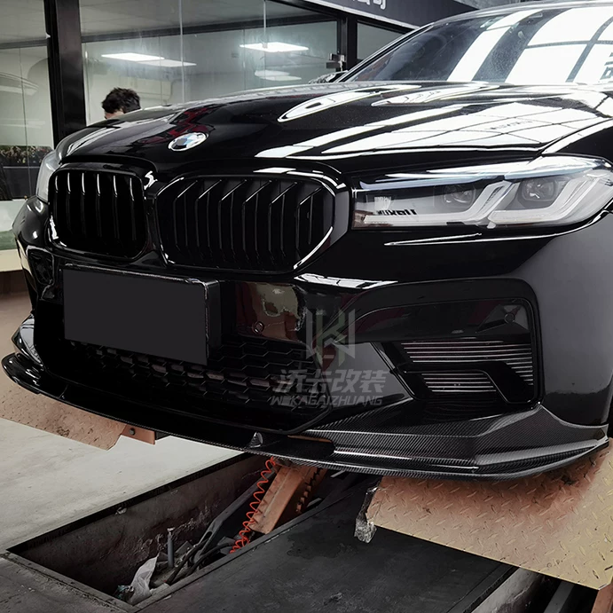 Подходящий для BMW 21-23 5 серии G30G38 модификация M5 Siege 3D углеродное волокно передний обвес, передний шип 520 530Li