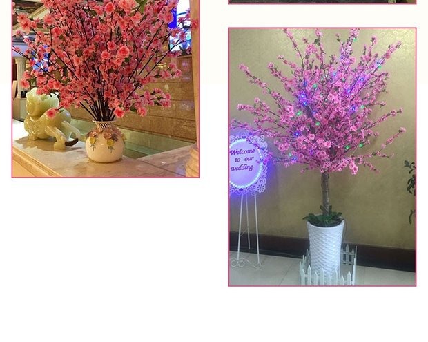 Mô phỏng cành đào hoa anh đào cành hoa mận cành hoa khô hoa trang trí đám cưới phòng khách sàn nhựa hoa - Hoa nhân tạo / Cây / Trái cây lan giả hạc