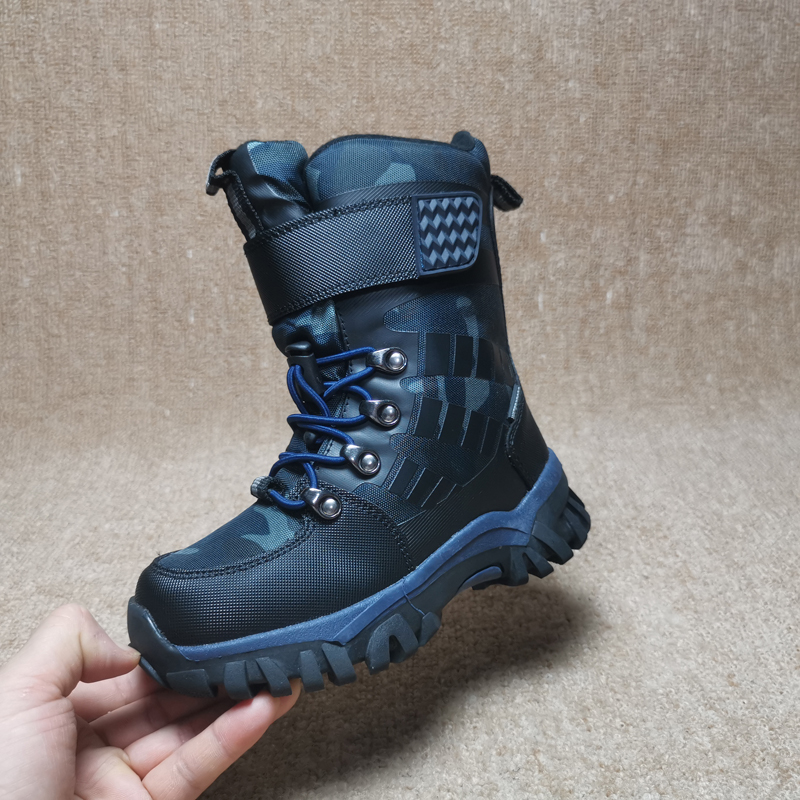 Northeast cotton boots minus 40 degrees cold - resistant foreign trade boys waterproof snow boots anti - slip wear high - gang thickening cotton