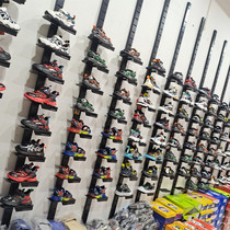 Childrens shoe store shoe rack sports shoe support shoe display rack wall column combination rack clothing store childrens shoes sports shoe goods