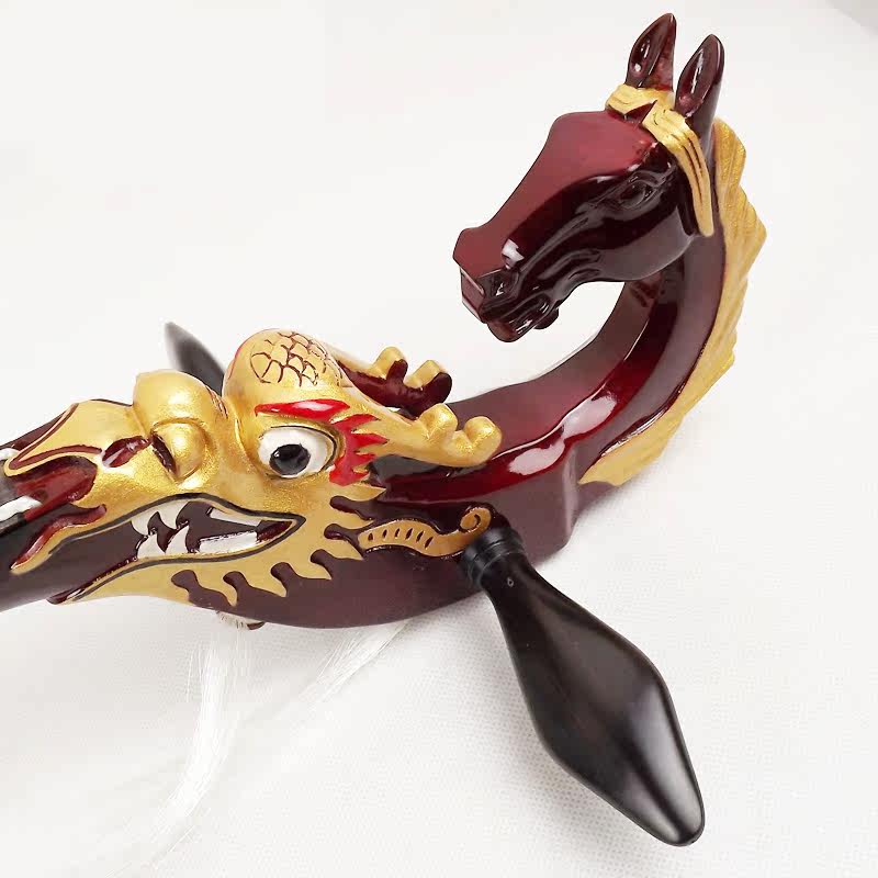 Double-headed Longmatou Inner Mongolia Maheen instrument Black sandalwood Finger Plate Handmade with Gift Accessories Fish Scales