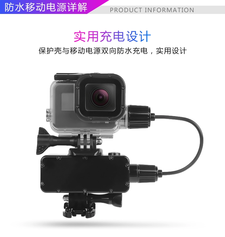 Dành cho gopro hero7 6 5 4 3 chú chó núi nhỏ kiến ​​4K Điện thoại di động dùng pin sạc ngoài