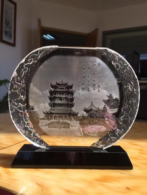 Huang Helou Crystal Swing Accessories Hubei Wuhan Yellow Crane Tower Swaying Pieces Gift for Foreign Penn Gift Tourist Souvenirs