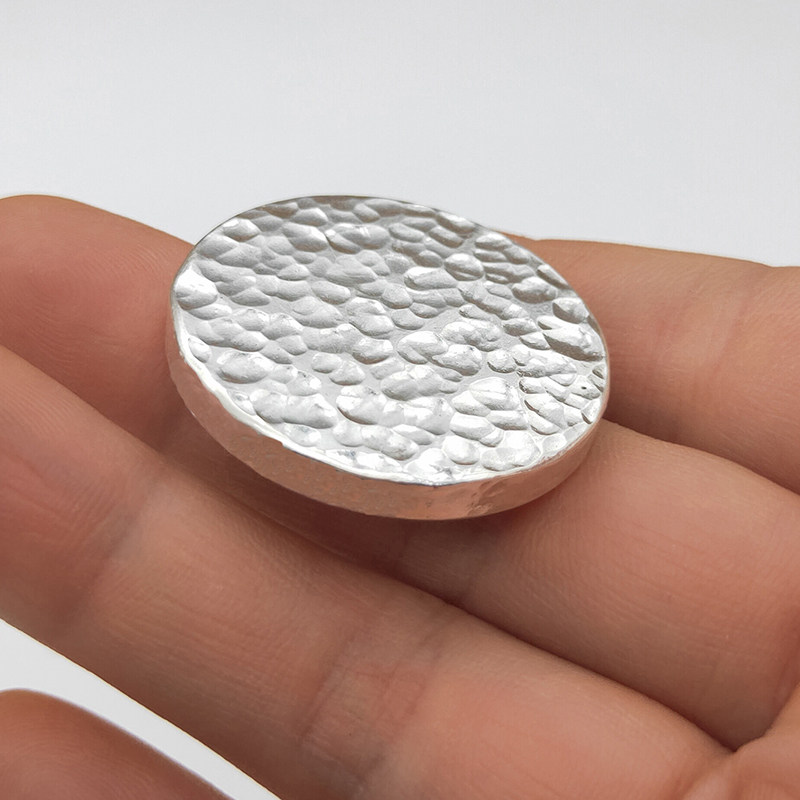 Silver coin custom sterling silver handle play 999 foot silver piece solid hand hammered handle piece silver cake block ornament key pendant