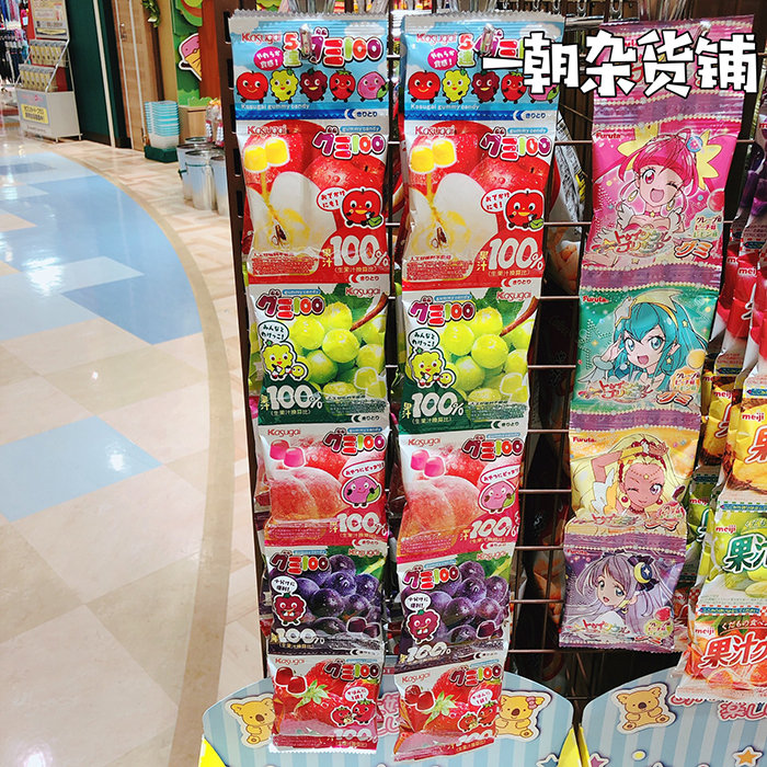 Spot Japan's local Kasugai juice fudge 5 kinds of fruity four-pack 25gx4 sachets of tooth protection hot recommendation