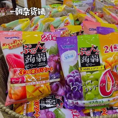 2 packs of Japanese konjac orihiro Tachibana Juice Jelly Low-calorie Peach mango grape 24 pieces