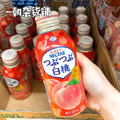 6 bottles of Japan spot FUJIYA Fujiya NECTAR White Peach Juice 400ml Peach Pulp Juice