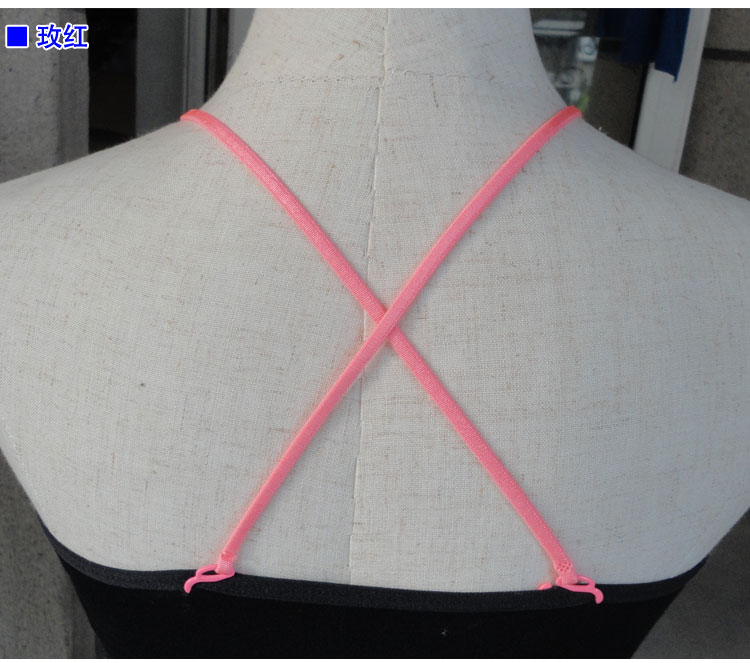 Hàn quốc sexy dây đeo vai non-slip kẹo màu đồ lót dây đai điều chỉnh vô hình áo ngực quây áo ngực dây đai