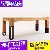 American Retro Dining Table Retro Made Old Coffee Table Iron Art Bar Solid Wood Desk Rectangular Table Meeting Table