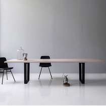 Nordic Loft Solid Wood Meeting Table Long Table Baking Paint Industrial Wind Desk Training Table Long Bar Table Negotiation Table Negotiation Table