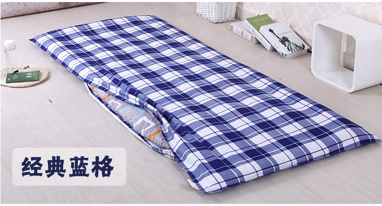 Được trang bị tay áo một mảnh nệm bảo vệ 0.9m đơn ký túc xá giường tầng giường lanh chăn dây kéo đơn giản - Trang bị Covers ga trải giường chun đẹp	