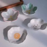 Holas японские INS Ceramic Dailware милые облака окунутые соус -тарелка горячее горшок приправы маленькое блюдо салат уксус диск салат уксус диск