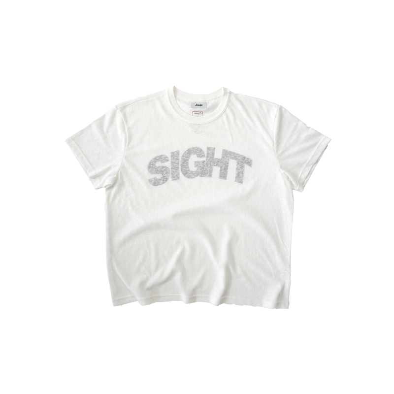 Jeuje'Sight' Slogan Insideout Tee Double-Sided Distressed Print Slogan Short-Sleeve
