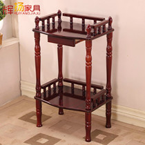 Chinese solid wood small coffee table Mahjong table side corner shelf Flower stand Telephone stand Water dispenser stand Tea bar machine