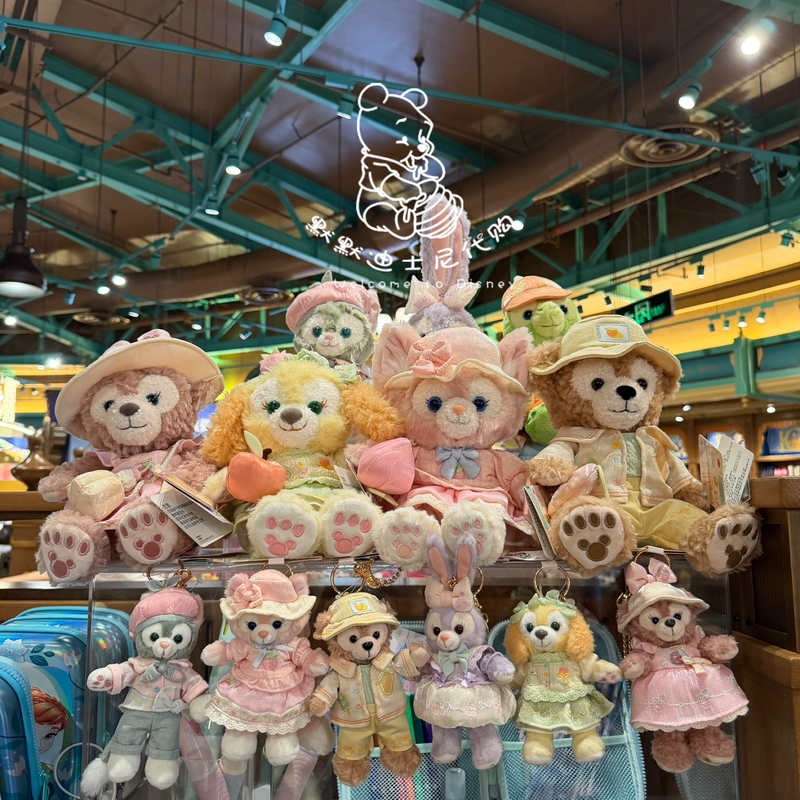 Shanghai Disneyland Licensed Jelly Summer Plushies Featuring Shelliemouse, Linabell, Stellalou, and Chiqianan