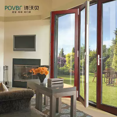 Chengdu magnesium aluminum alloy folding door indoor kitchen partition glass sliding door garage shop large folding door customization