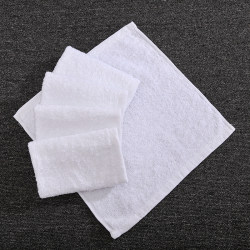 10 Pieces of Kindergarten White Cotton Towels, Absorbent Napkins, Cake Shop, Ktv, Hand Wiping, Restaurant Dishwashing, Cleaning Cloths