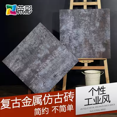 Floor leather PVC floor imitation metal rust pattern floor glue mud pattern industrial style retro stone plastic art floor