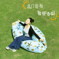 Music Festival lazy inflatable sofa outdoor beach lawn park air bed sofa custom logo pattern
