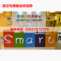 Shanghai and Gui Early education paint front desk Kindergarten reception desk cashier School training art bar customization