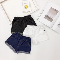  Baby childrens clothing Baby summer shorts Boys and girls wear thin knitted jeans childrens big ass pants tide