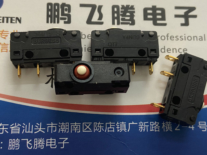 瑞士BURGESS思博V4NCS防水防尘3脚微动开关 行程限位复位按键轻触-Taobao