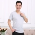 Áo ngủ nam mùa hè nam vest mỏng kiểu cotton cơ sở áo trắng hai cotton thanh niên trung niên thoáng khí Áo vest