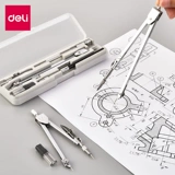 Deli Six -Piece набор металлических круглых правил замена полосы замена металлов Профессиональный рисунок дизайн рисования из нержавеющей стали Студенческие канцелярские товары Стандартный инженерный рисунок инструмент круговой набор наборов набор правителей круговых правил, содержащих правила круглой ручки утки