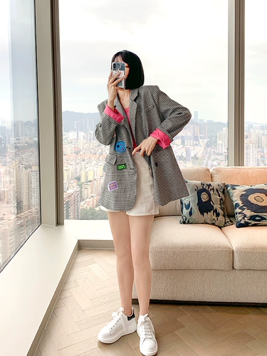 Осенний элитный сексуальный пиджак классического кроя для отдыха, оверсайз, коллекция 2021