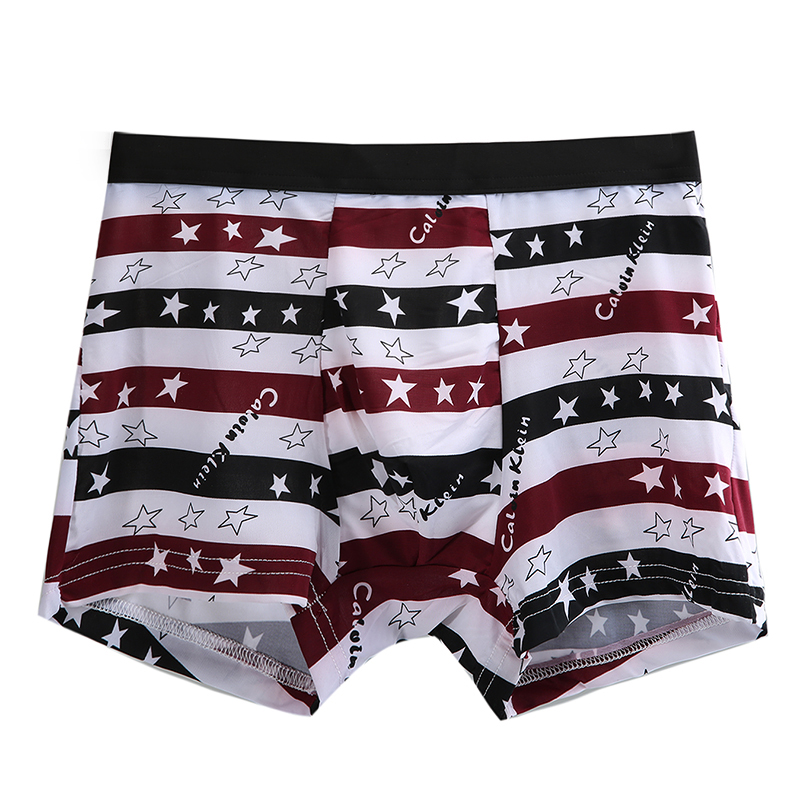 Nam đồ lót nam boxers băng lụa mùa hè thoáng khí liền mạch bốn-góc quần short thanh niên phần mỏng kích thước lớn quần quần