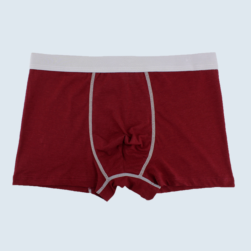 Bông của nam giới chân phẳng đồ lót bán buôn XL cộng với quần chất béo boyshort thanh niên cotton bốn góc quần đỏ