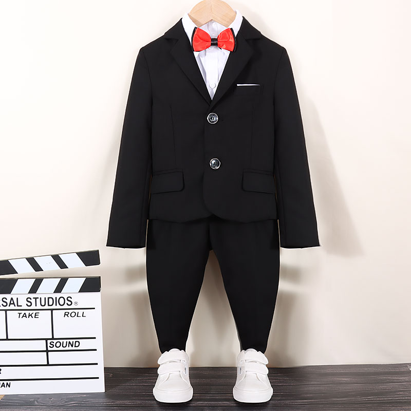 Handsome boy dress spring and autumn small suit suit boy host clothing catwalk performance clothing British children's formal wear