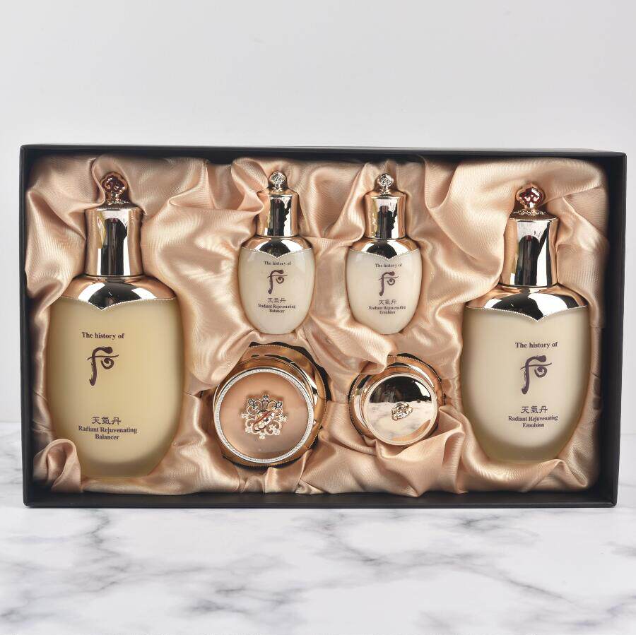 WHOO after the arch Chen enjoy the box Tianqi Water Yeon Rate Secure Whitening Weather Dan three pieces of water milk