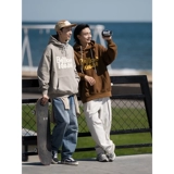 Ретро толстовка с капюшоном с капюшоном подходит для мужчин и женщин для отдыха, свободный крой