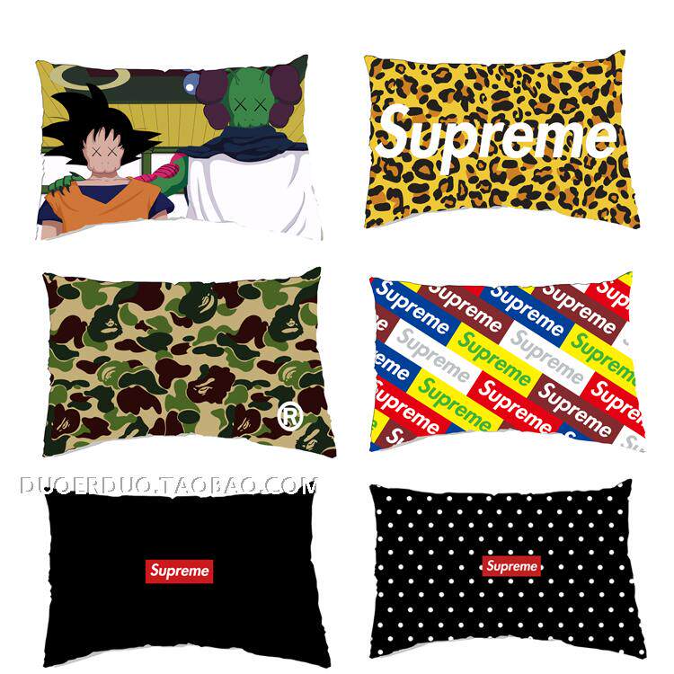 Tide brand car lumbar pillow students daily sofa pillow car pillow bedside bed large long pillow pillow waist cushion cushion