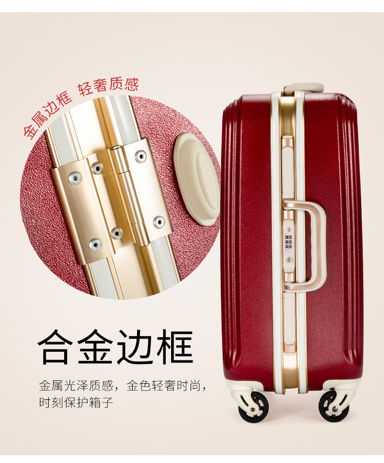 Hành lý nữ 26 triệu đến bánh xe 20 inch mật khẩu nhỏ hộp da 24 thùng xe đẩy 28 vali nam sinh viên đại học - Va li vali samsonite