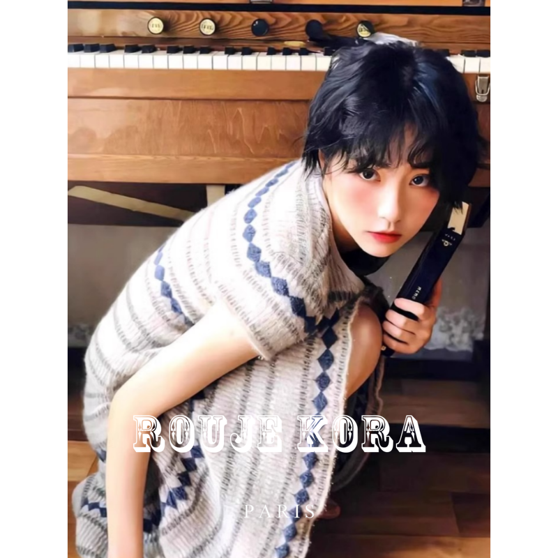 Set, advanced knitted top, skirt, french style, high-quality style Set, advanced knitted top, skirt, french style, high-quality style