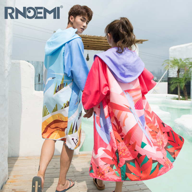 Swimming-Specific Quick-Drying Bathrobe and Towel for Adults and Teenagers, Diving Poncho, Large Portable Absorbent, Women's and Men's Summer Style
