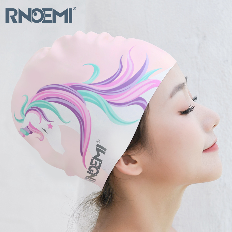 Fashion Swimming Cap Swimcap Woman Waterproof without Leehead Long hair plus big code Silicone Protective Ear head surrounding male children's kit equips