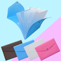 Accordion Package folder Student with exam paper clip A4 containing box exam paper collection bag classified file bag information book
