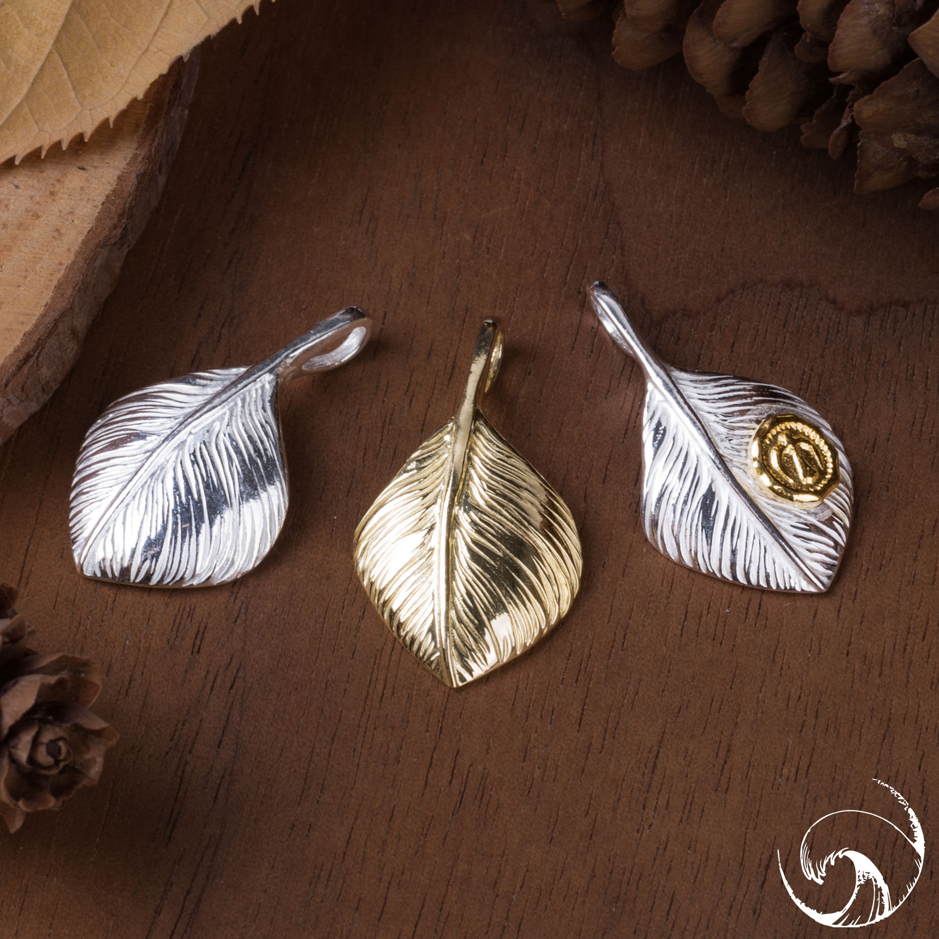 (Country now) KEN KIKUCHI Kikuchi Jiankuiyu Kikuchi Jiansu Silver Point Gold Full Golden Sunflower Leaf Heart Feather Small Hair