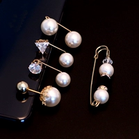 Pin pin trang trí sáng tạo hoang dã cố định cardigan quần áo lụa khăn quàng cổ chống ánh sáng ngọc trai trâm cài cổ kim trâm cài áo pnj