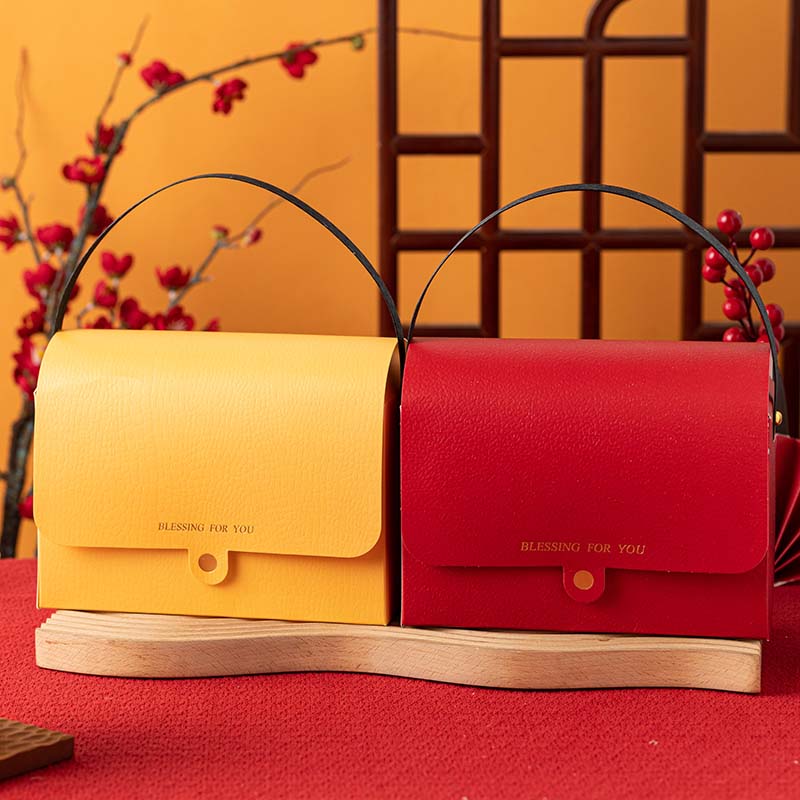 New Year's gift box Packaging Gift handbag Biscuit Snowflake Candy Baking Year Goods Nut Gift Bags Spring Festival