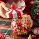 Рождественская подарочная коробка, банка, фестиваль, маленькая подарочная сумка, упаковка для печенья, конфет, креативная прозрачная цирковая декорация, детская пустая