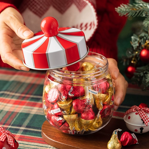 Рождественская подарочная коробка, банка, фестиваль, маленькая подарочная сумка, упаковка для печенья, конфет, креативная прозрачная цирковая декорация, детская пустая